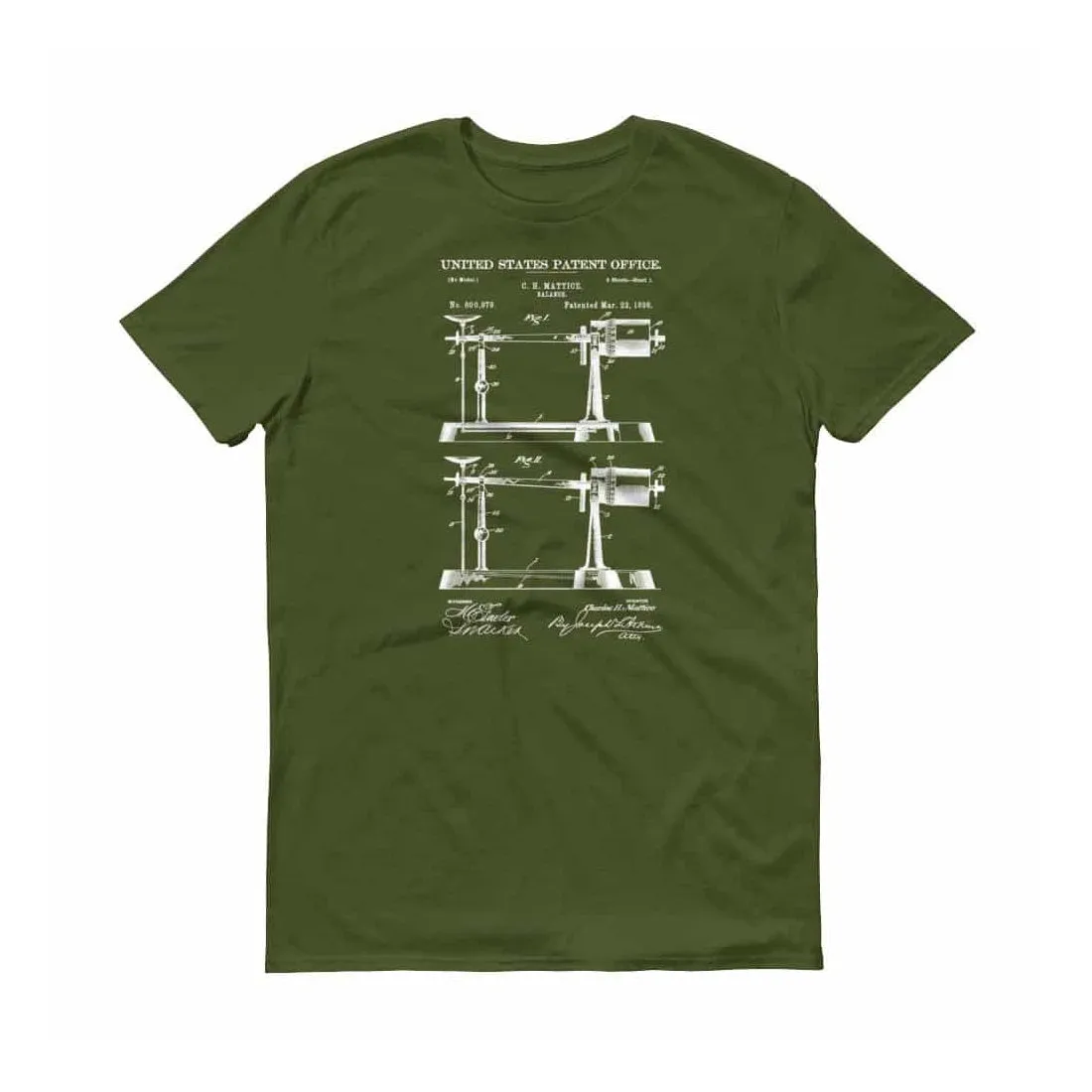 1898 Weight Scale Patent T-Shirt - Patent Shirt, Vintage Tool Shirt, Balance Shirt, Weighing, Instrument Patent, Balance Patent, Scale Shirt