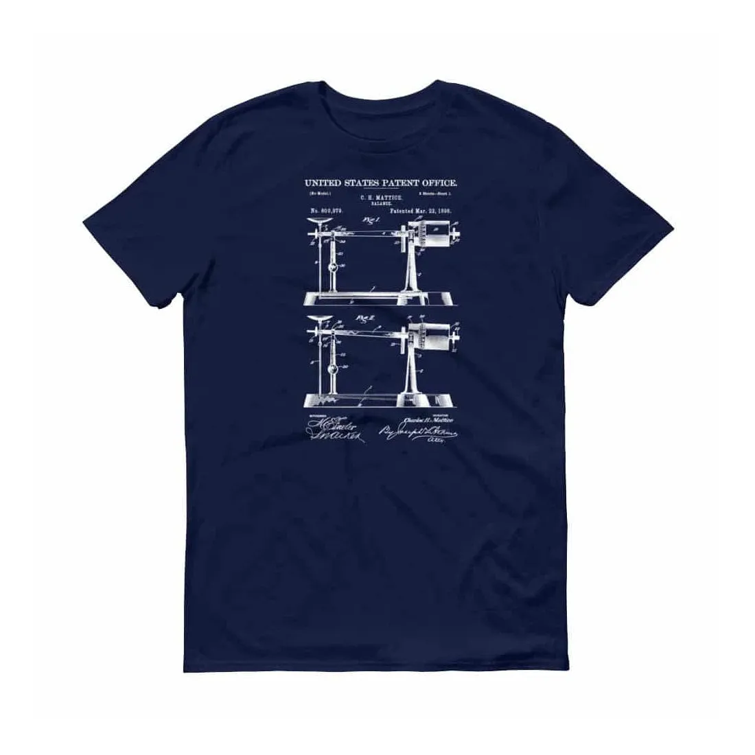 1898 Weight Scale Patent T-Shirt - Patent Shirt, Vintage Tool Shirt, Balance Shirt, Weighing, Instrument Patent, Balance Patent, Scale Shirt