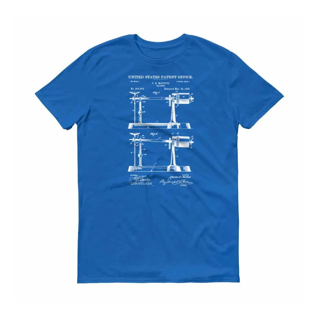 1898 Weight Scale Patent T-Shirt - Patent Shirt, Vintage Tool Shirt, Balance Shirt, Weighing, Instrument Patent, Balance Patent, Scale Shirt
