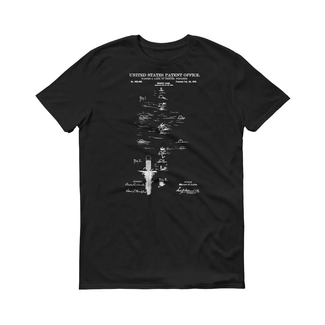 1899 Croquet Game Patent T-Shirt - Croquet Shirt, Croquet Game Patent, Croquet Fan Gift, Croquet Player Gift, Vintage Croquet, Sport Patent