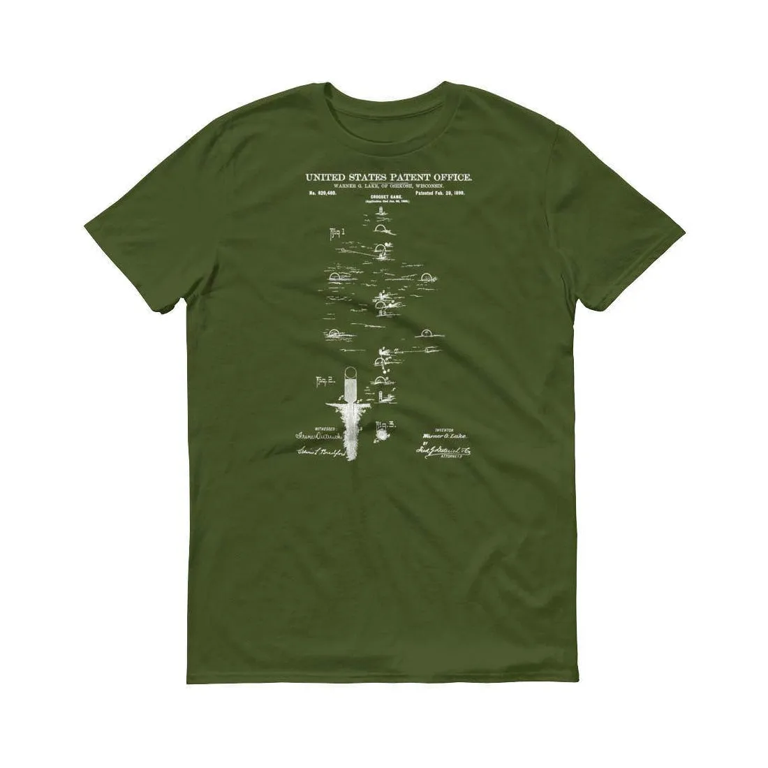 1899 Croquet Game Patent T-Shirt - Croquet Shirt, Croquet Game Patent, Croquet Fan Gift, Croquet Player Gift, Vintage Croquet, Sport Patent