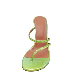 Amina Muaddi Apple Green Ami 105 Sandal 37.5