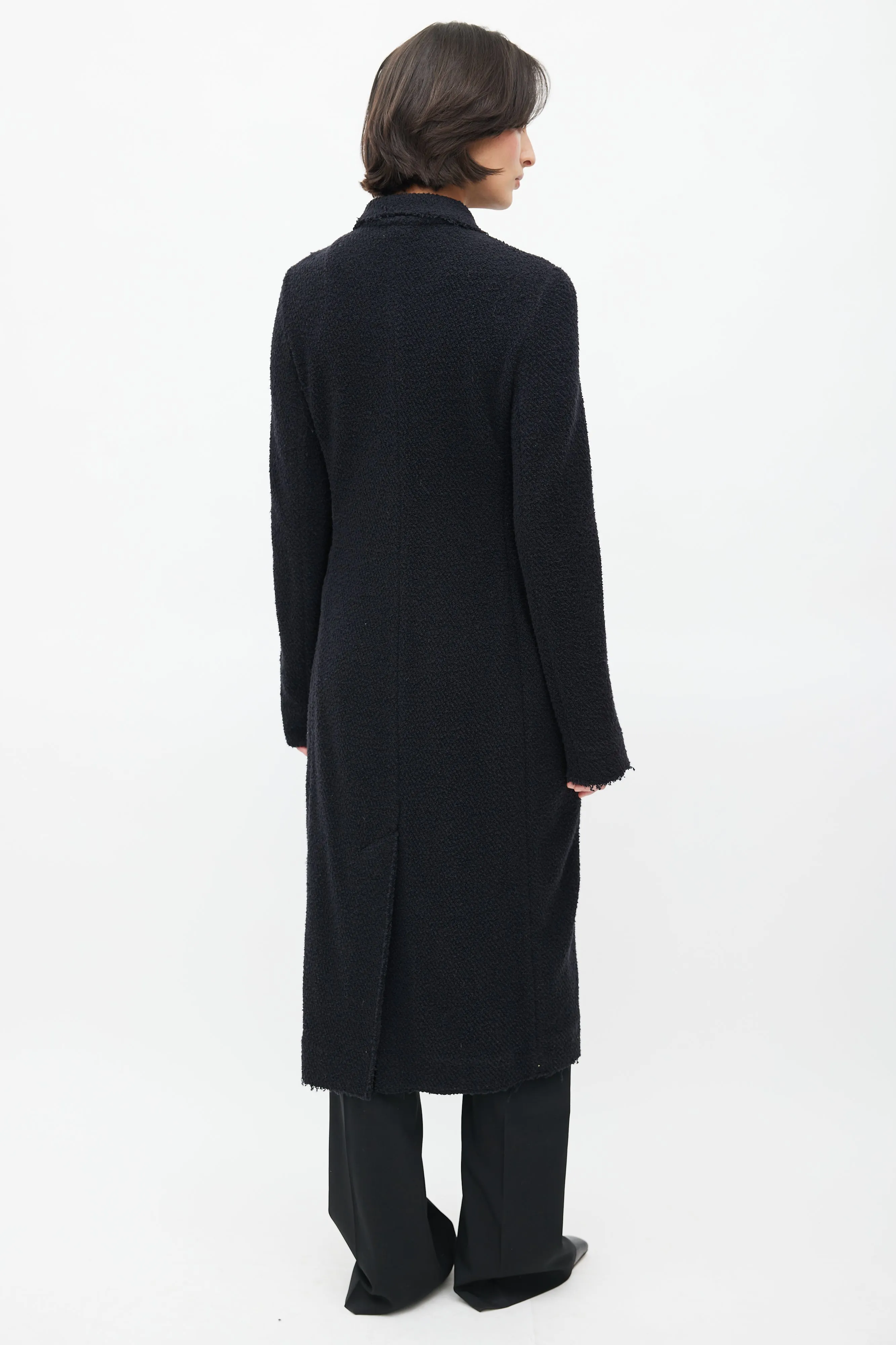 Black Adonide Textured Coat