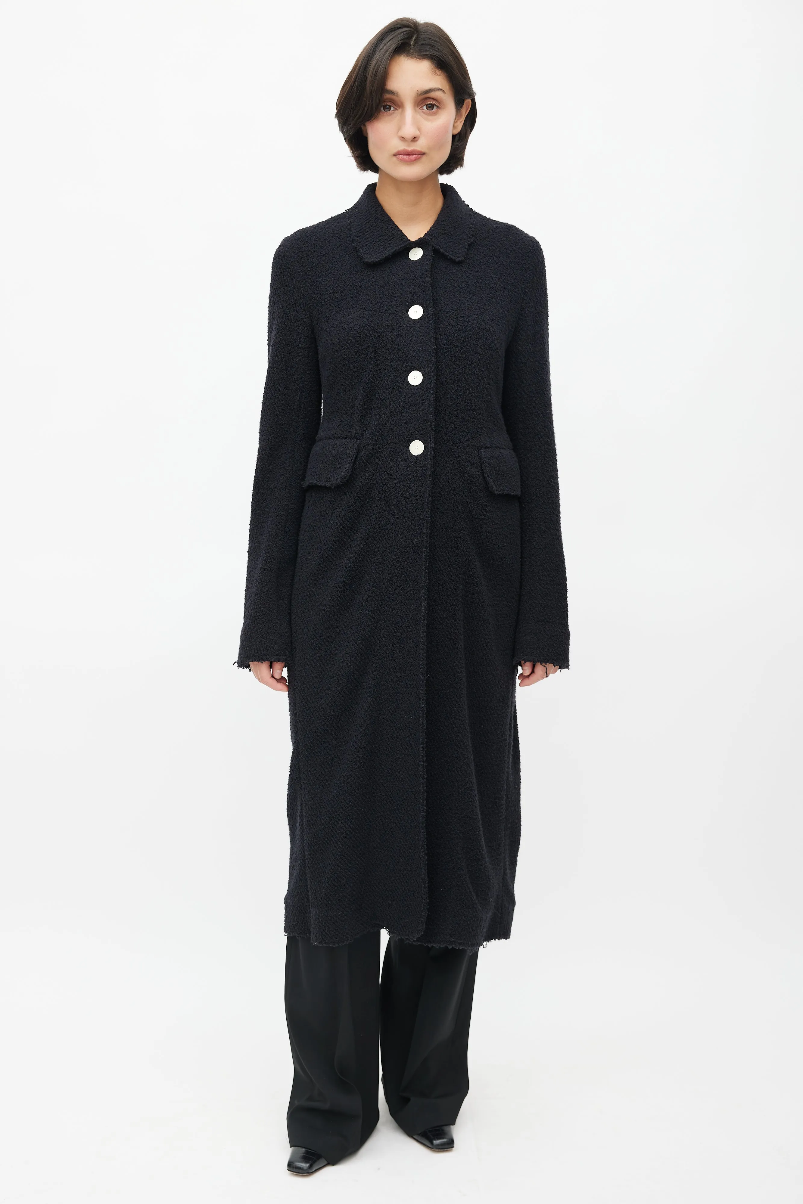 Black Adonide Textured Coat