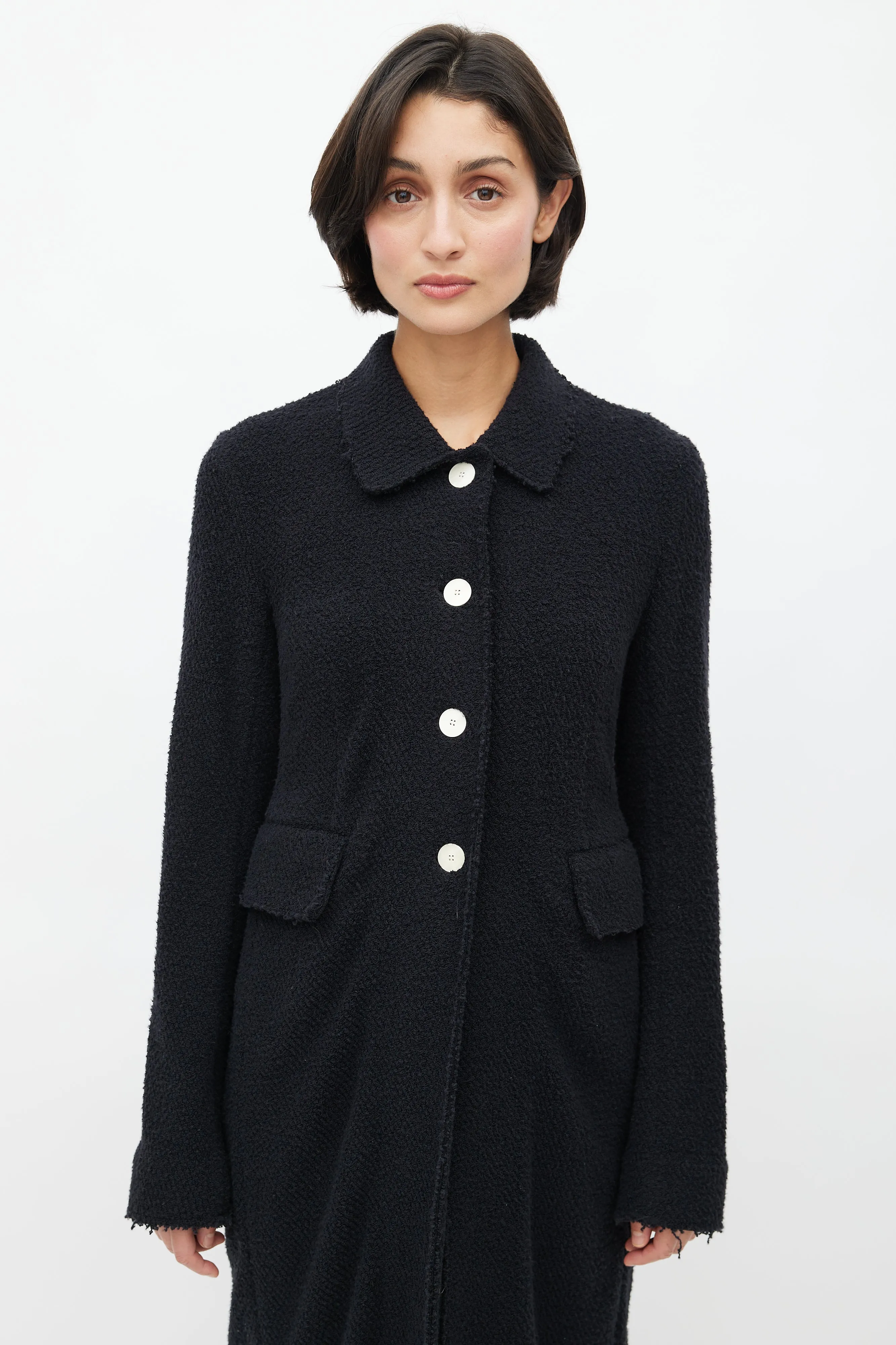 Black Adonide Textured Coat