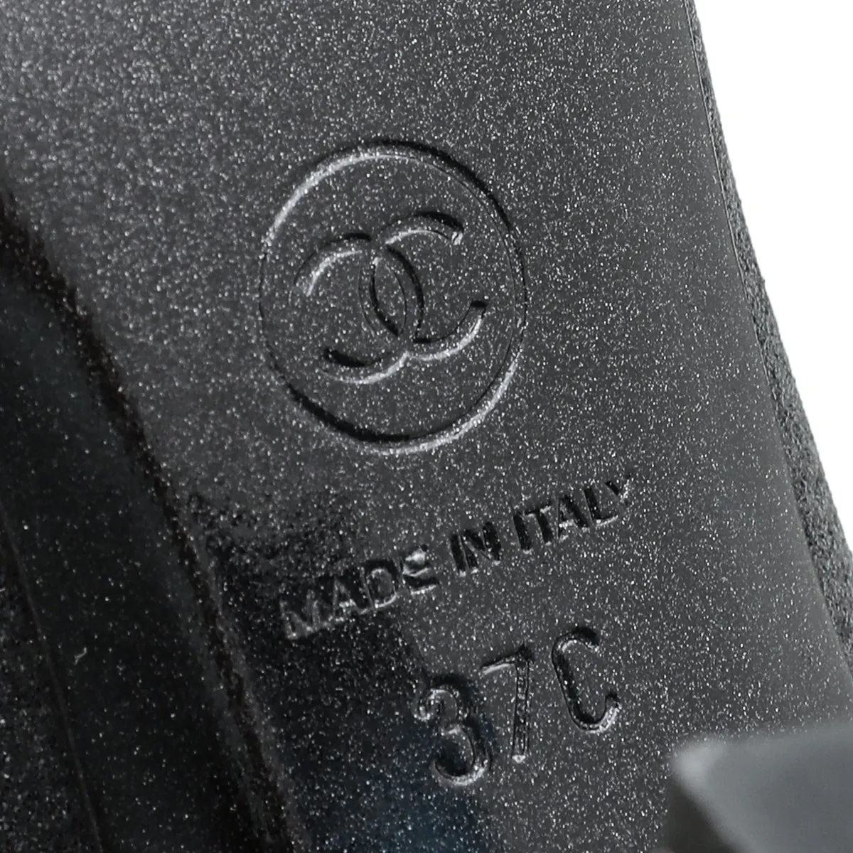 Chanel Black CC Glitter Grosgrain Cap Toe Logo Pumps 37