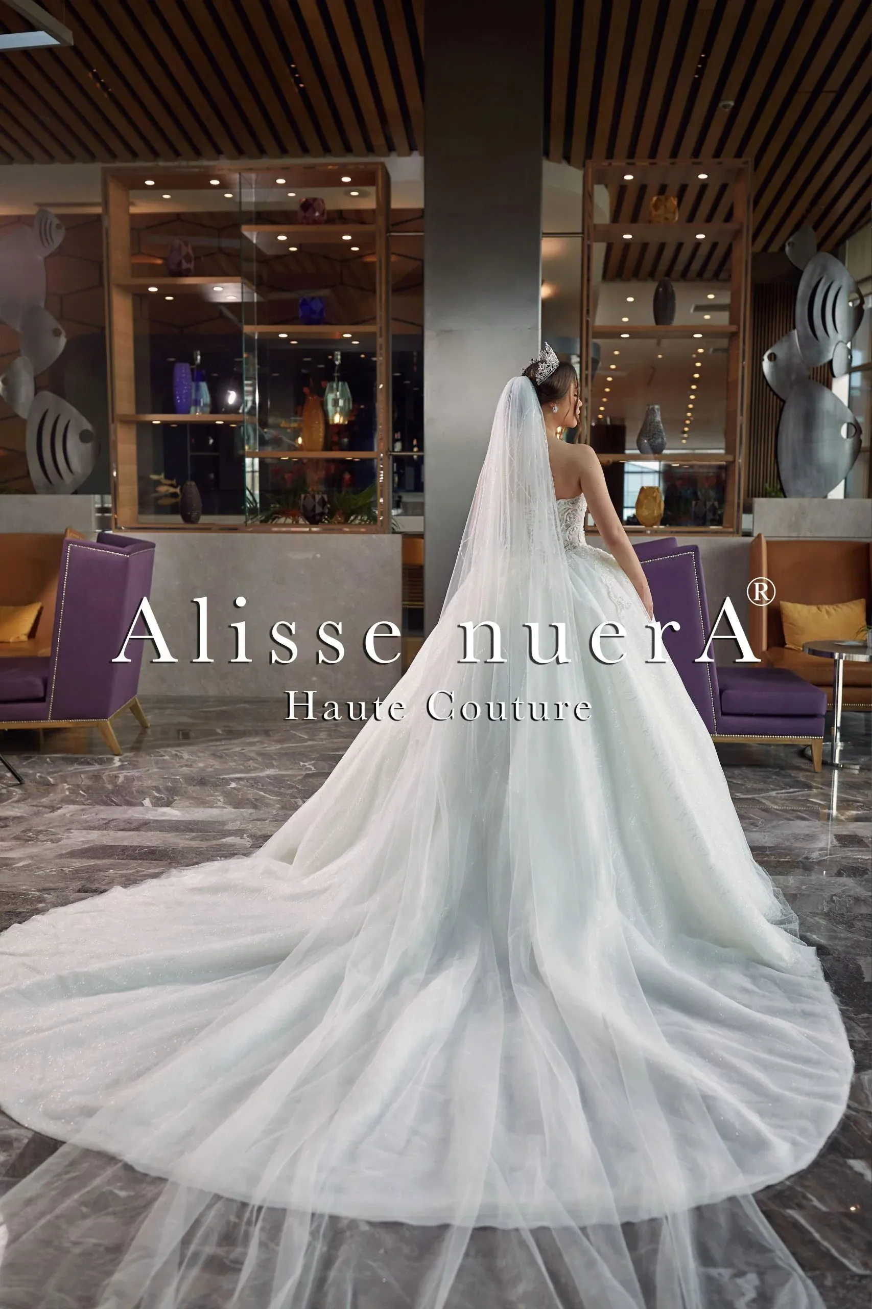 Corset Bodice Wedding Dress with Shimmering Tulle Princess Skirt