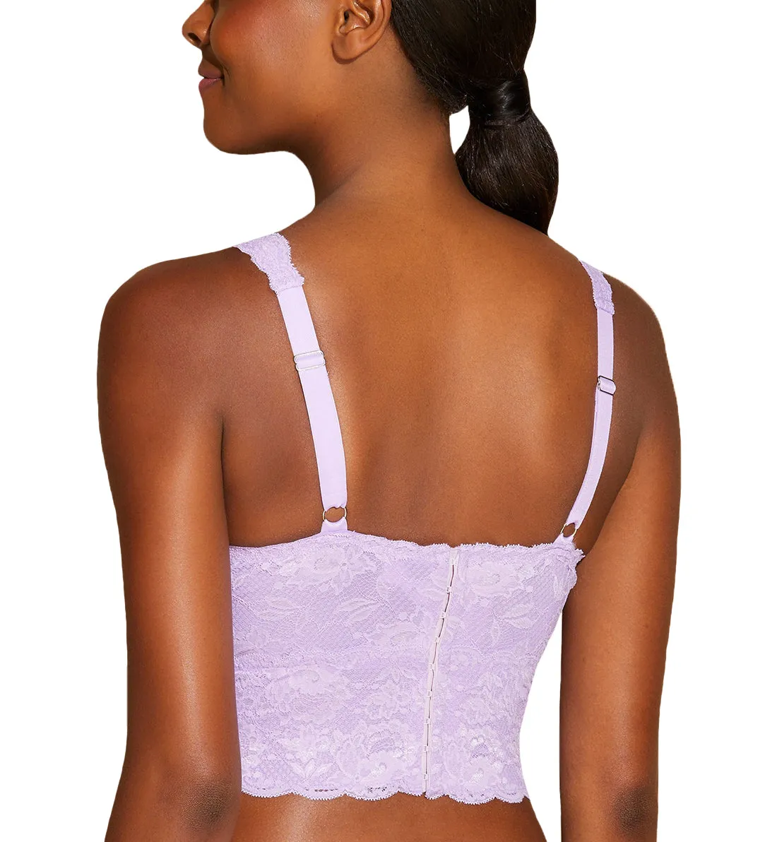 Cosabella Never Say Never CURVY Plungie Longline Bralette (NEVER1385) - Icy Violet