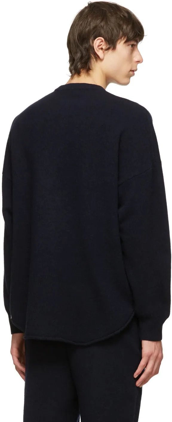 extreme cashmere Navy NÂ°53 Crew Hop Sweater