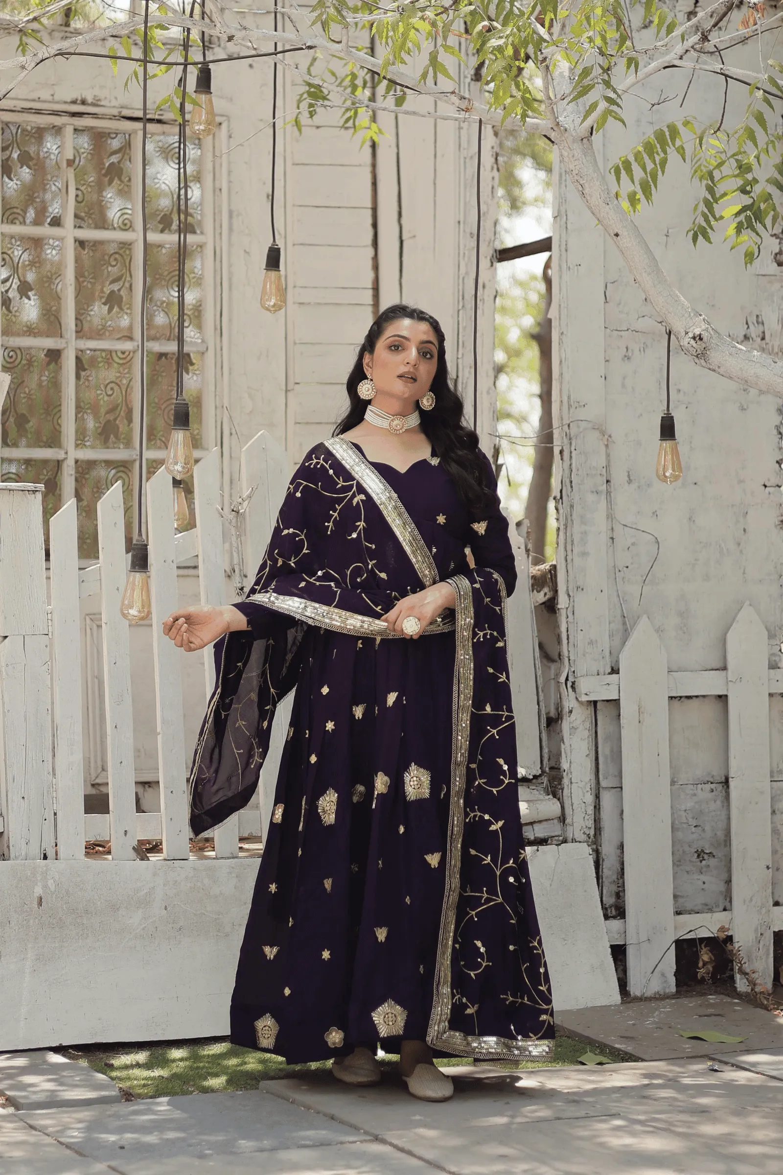 Glamwiz Sequined Anarkali Suit