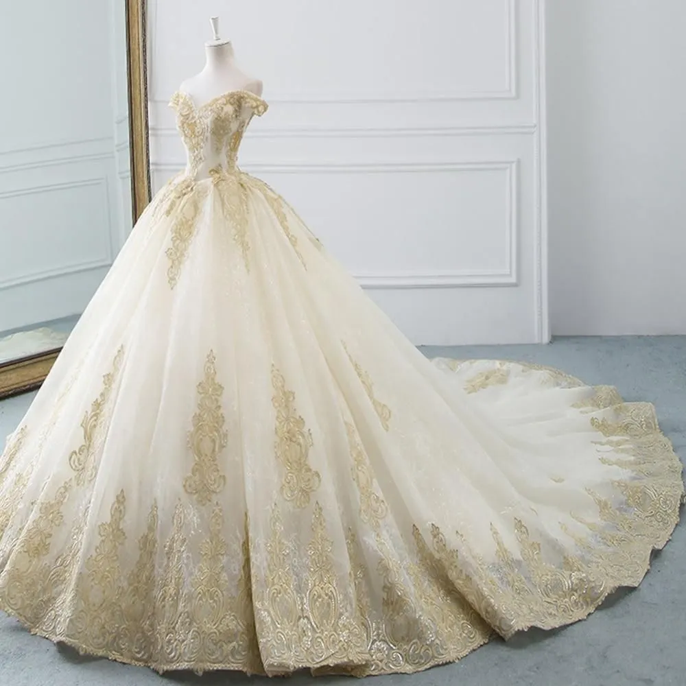 Gorgeous Ball Gown Wedding Dress with Beading