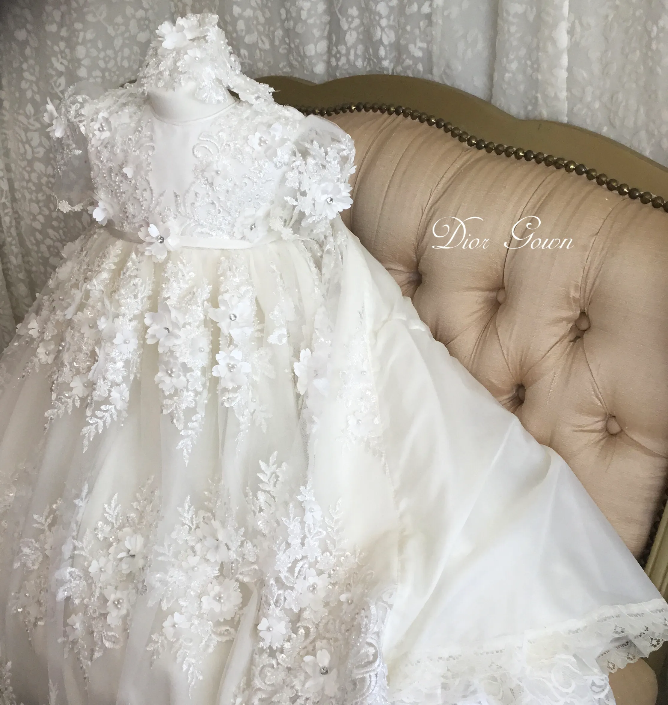 Heirloom Lace Christening Gown - Dior