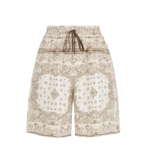 Laurel Relaxed Short in Beige Bandana