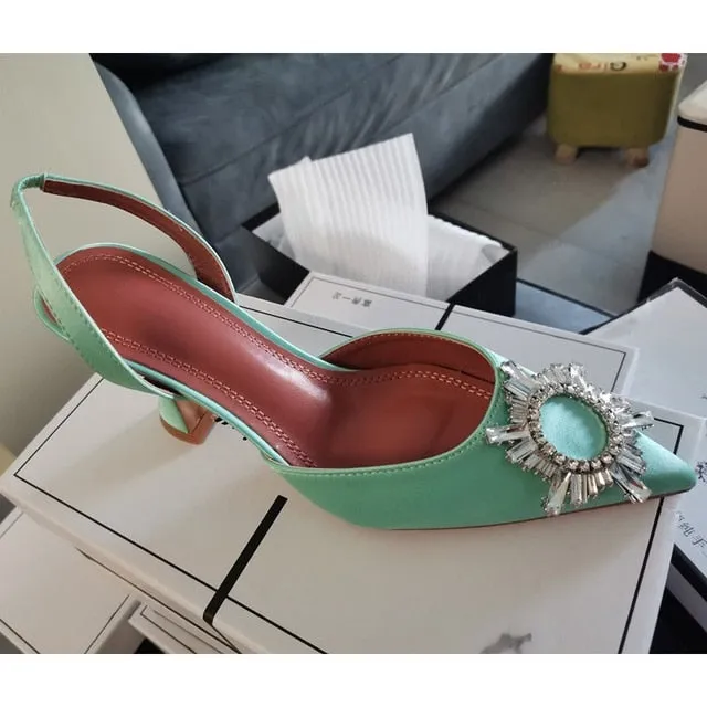 Luxury Crystal Slingback High heels