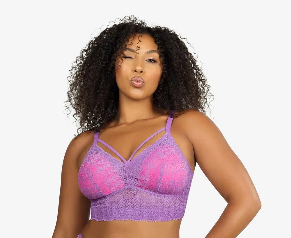 Parfait Mia Lace Wire-free Padded Lace Bralette - Black