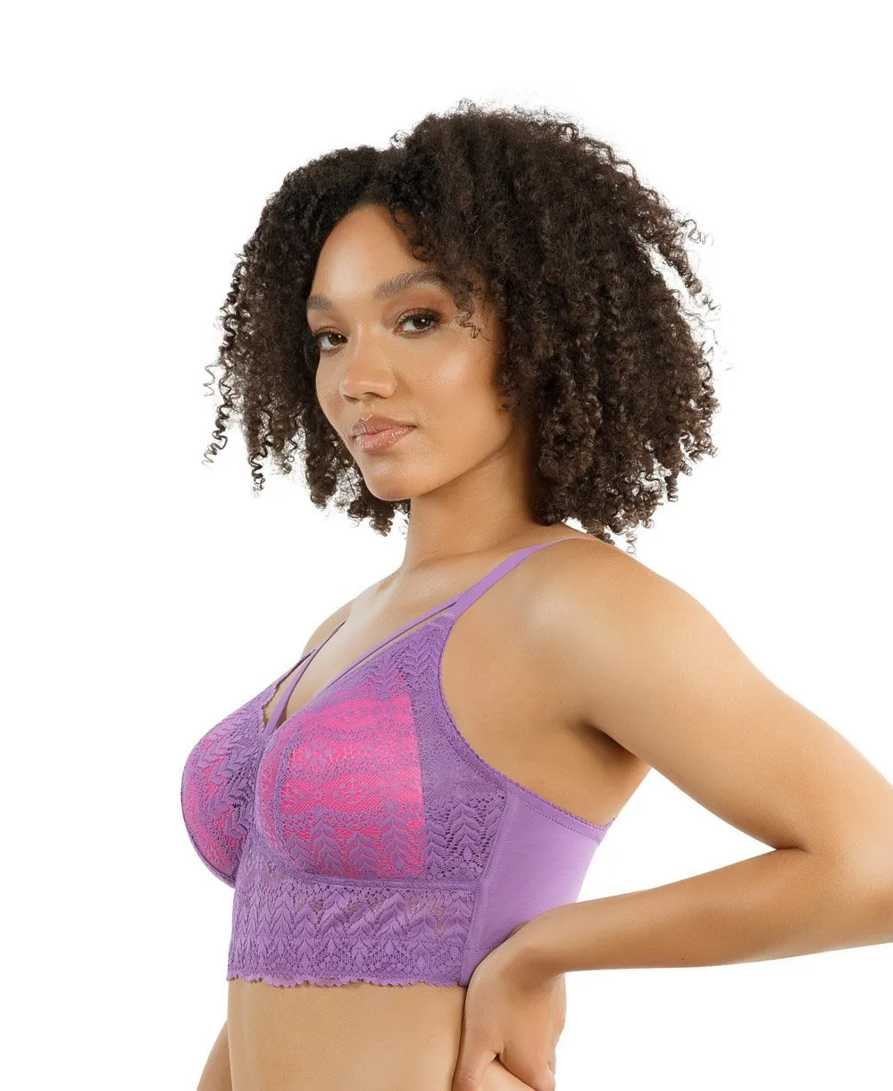 Parfait Mia Lace Wire-free Padded Lace Bralette - Black