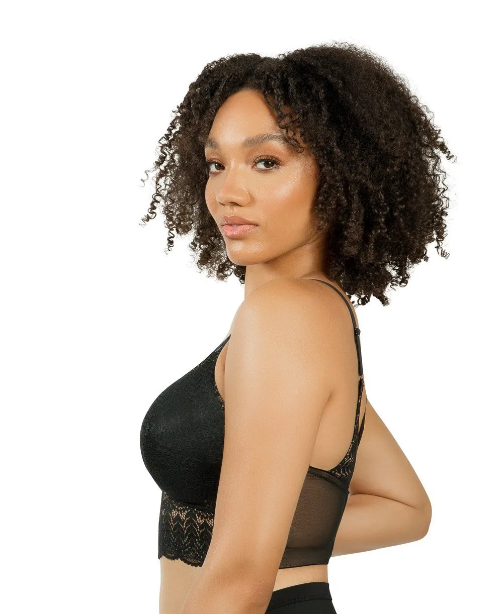 Parfait Mia Lace Wire-free Padded Lace Bralette - Black
