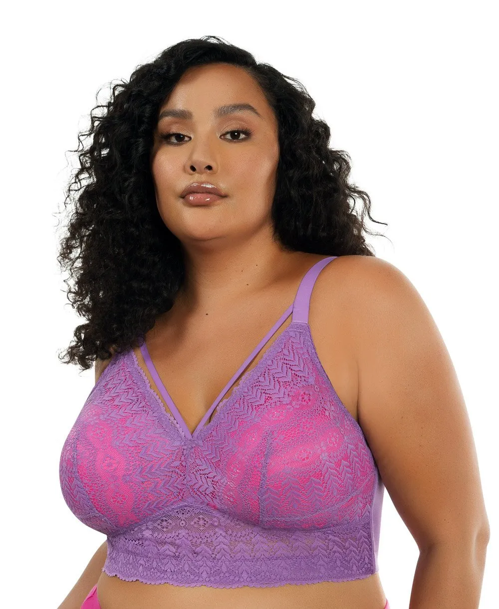 Parfait Mia Lace Wire-free Padded Lace Bralette - Black