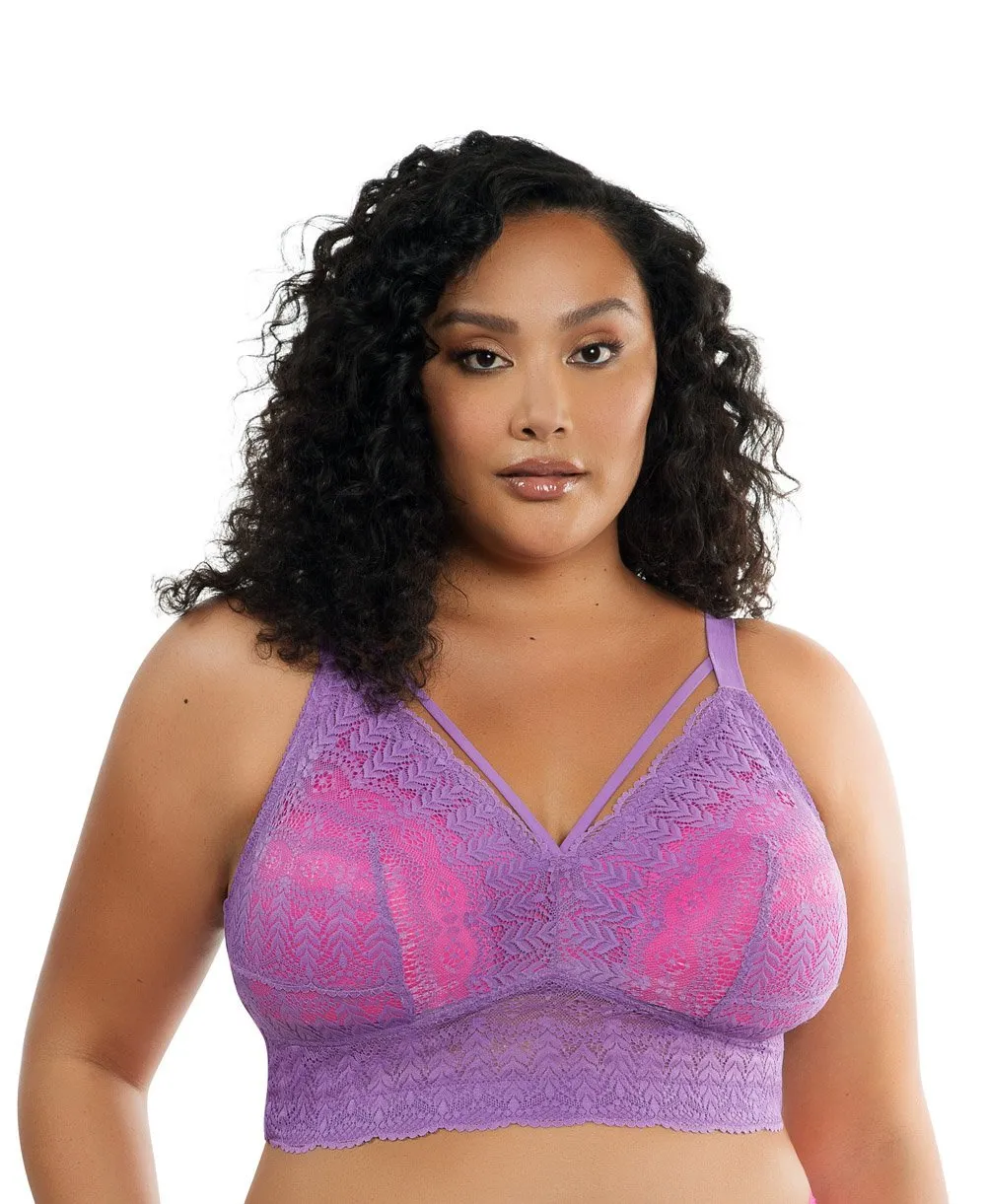 Parfait Mia Lace Wire-free Padded Lace Bralette - Black