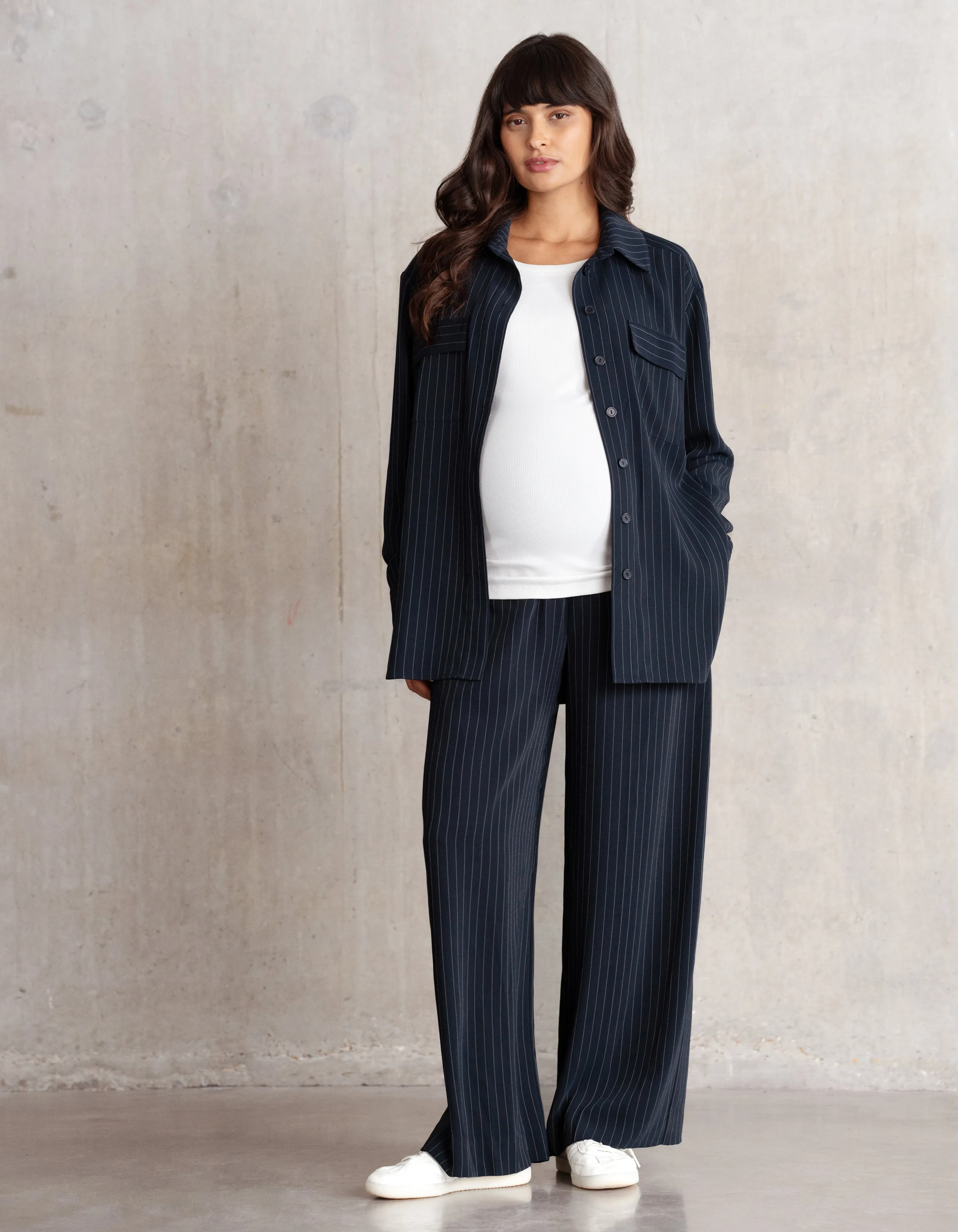 Relaxed Fit Longline Maternity   Nursing Shirt