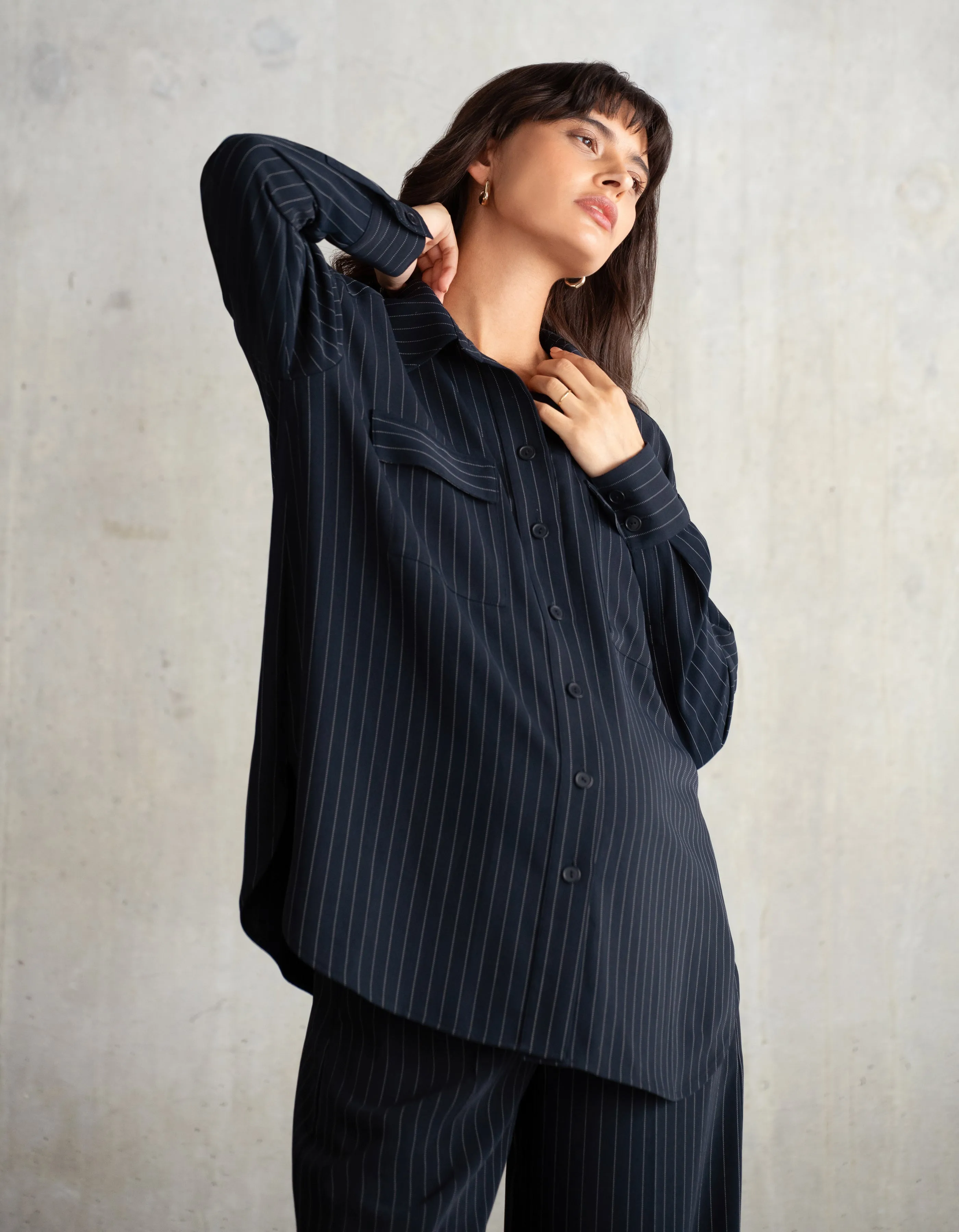 Relaxed Fit Longline Maternity   Nursing Shirt