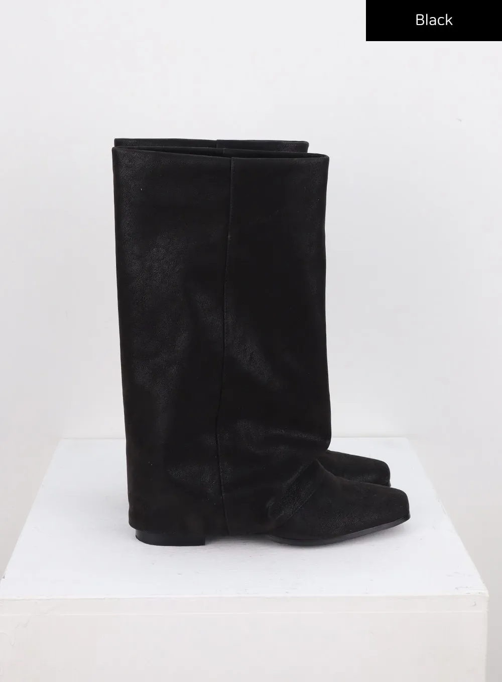 Rouched Faux Leather Boots CO304
