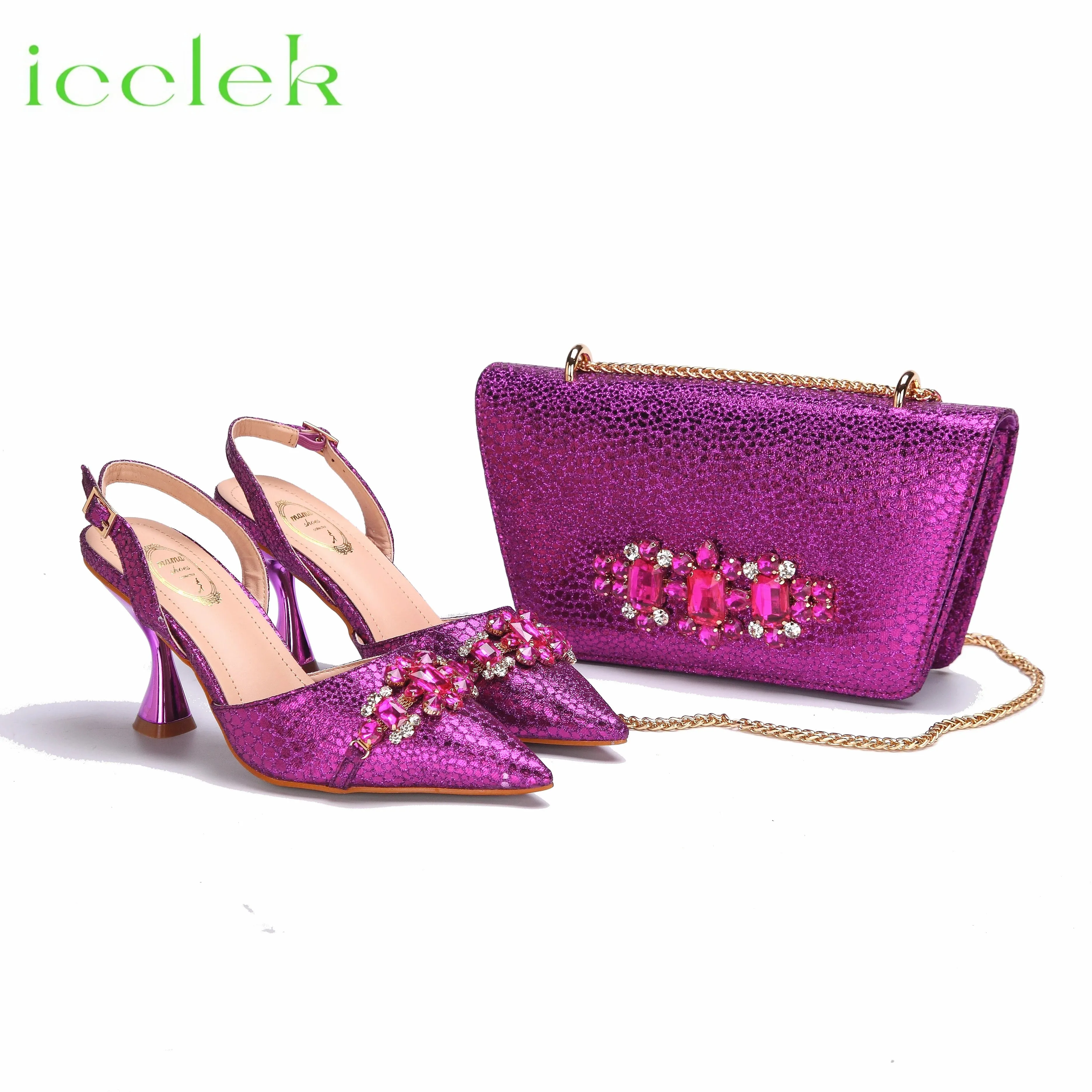 Women's Shoes and Bag Set with Pointed Toe