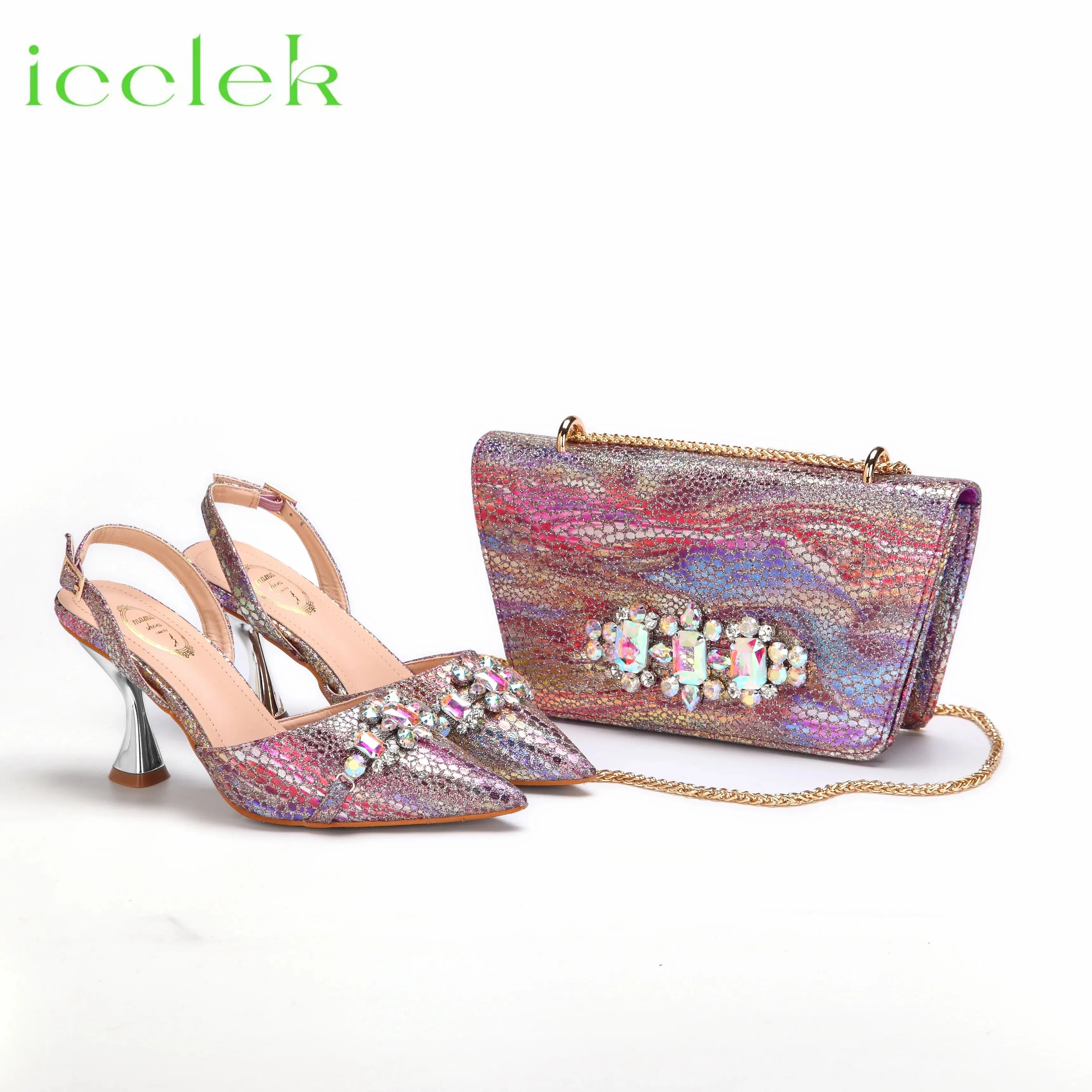 Women's Shoes and Bag Set with Pointed Toe