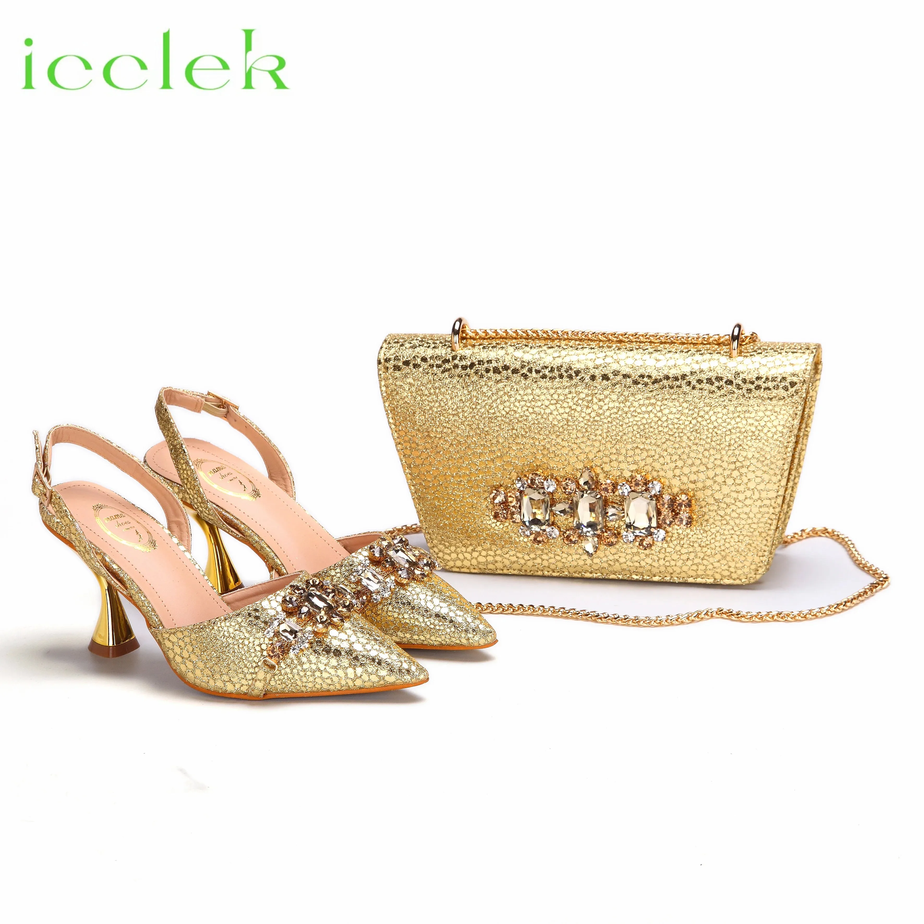 Women's Shoes and Bag Set with Pointed Toe